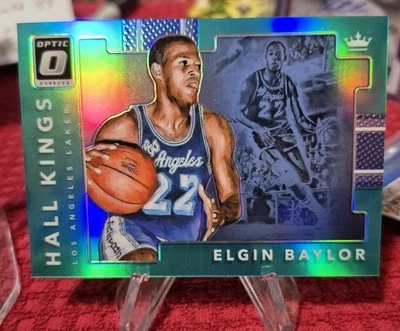 Panini Donruss Optic Elgin Baylor Hall Kings Green Prizm 2017-18/25 Salón de la fama Foto 1 de 2