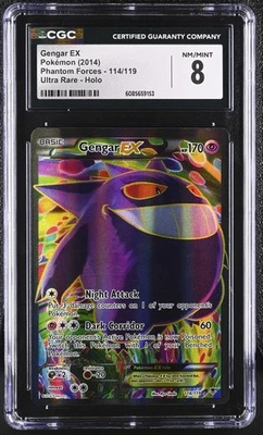CGC 8 Gengar EX 2014 Phantom Forces 114/119 Ultra Rare Holo Pokemon Card - Image 1 of 2
