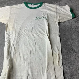 Camiseta grande vintage de los 80 Champion Sea Island Georgia Golf Ringer - Imagen 1 de 5