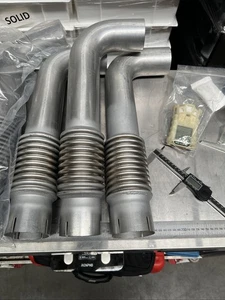 exhaust extension end 90* flexi stainless tractor boat generator 80mm by 500mm - Picture 1 of 13
