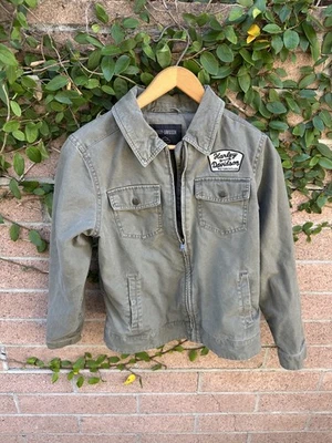 Chaqueta de lona mecánica Harley Davidson para mujer hoja de uva talla S parche de motociclista  Foto 1 de 4