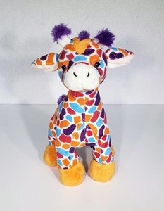 Ganz Webkinz Sunset Giraffe Blue Red Purple Orange Stuffed Plush Toy NO CODE 10" - Picture 1 of 9