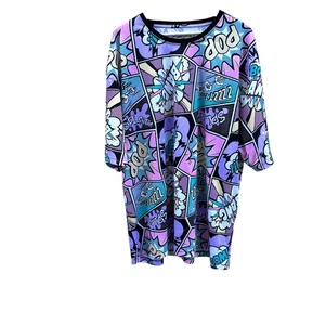 Oh Snap! Pop Art Comic Book Oversized Shirt 5XL Lila Neuheit - Bild 1 von 4
