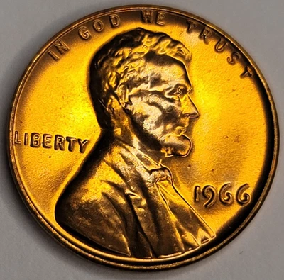 1966 SMS GEM BU LINCOLN MEMORIAL CENT - Image 1 of 4