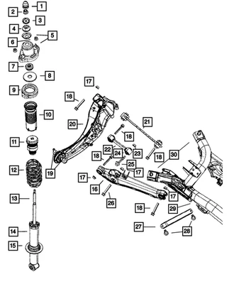 Genuine Mopar Rear Lateral Link Assembly 5105688AJ - Image 1 of 3