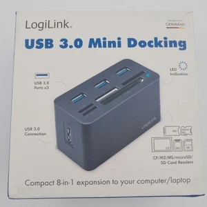LogiLink USB Hub Computer Zubehör CR0042 Kartenleser Micro SD SD MS M2 CF schwar - Bild 1 von 7