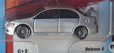 2018 Johnny Lightning Classic Gold 2004 Mitsubishi Lancer Evolution Apex Silver - Image 1 of 3