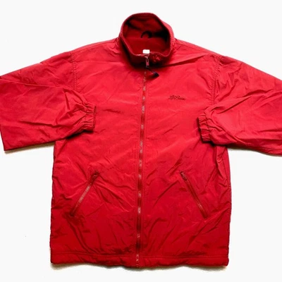 Chaqueta cortavientos vintage LL Bean para mujer S roja de nailon forrada de lana Foto 1 de 4