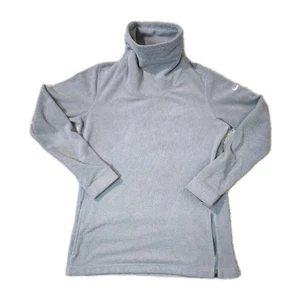 Nike Women’s Gray Size M Fleece Funnel Neck Thermal Athletic Zip Side Pullover - Picture 1 of 3