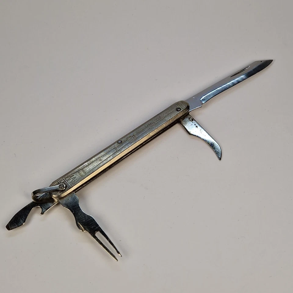 Navaja de Bolsillo Plegable Soviética Vintage Recuerdo Cohete Vostok Gagarin URSS Retro Foto 1 de 4