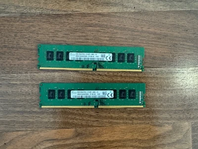 SK Hynix 16gb 2x 8GB PC4-2133P- 2RX8 ECC UDIMM SERVER Memory HMA41GU6AFR8N-TF - Image 1 of 4