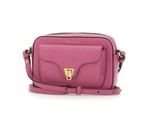 NWT COCCINELLE BEAT SOFT MINI Pink Leather Crossbody SS2025 $255 - Picture 1 of 23