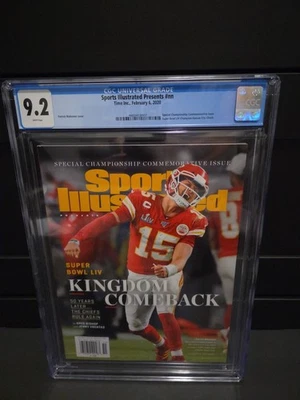 Patrick Mahomes Sports Illustrated CGC 9.2 2/6/20  1st Super Bowl Title Issue  - Image 1 of 4