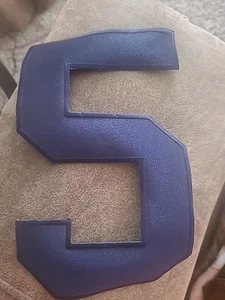 IRON ON NEW JERSEY NUMBER 5 .TEAM,SPORTS BLUE - Picture 1 of 1