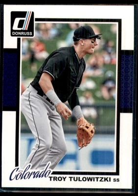 2014 Donruss Troy Tulowitzki Colorado Rockies #290 - Image 1 of 2