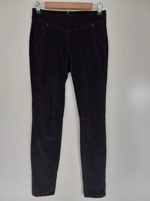 Pantalones de pana Leifsdottir para mujer talla 25 negros lisos ajustados bolsillos boho Foto 1 de 4