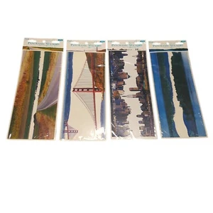 Menge 4 FMI Panorama 12" Sammelalbum Aufkleber New York Skyline, Golden Gate - Bild 1 von 9