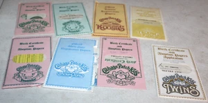 Lotto 8 toppe cavoli vintage bambini CPK documenti certificati nascita GEMELLI Koosa Pony - Foto 1 di 5