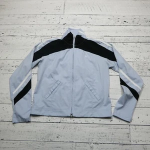 VINTAGE Nike Track Jacket Youth Girls Size M (8-10) Blue Full Zip Embroidered - Picture 1 of 7