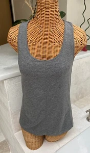 J CREW Athletic Activewear Tank Top Grey and Black Mesh M Fitted EUC - Picture 1 of 5