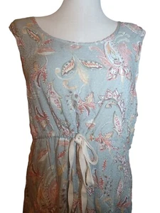 Lovely Melody Sage Green Plus Size Floral/Lined Drawstring Dress Size XXL NWOT - Picture 1 of 7