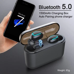 Bluetooth 5.0 Wireless Headphones TWS Mini Headset Earphone Earbuds Twins Stereo - Zdjęcie 1 z 12