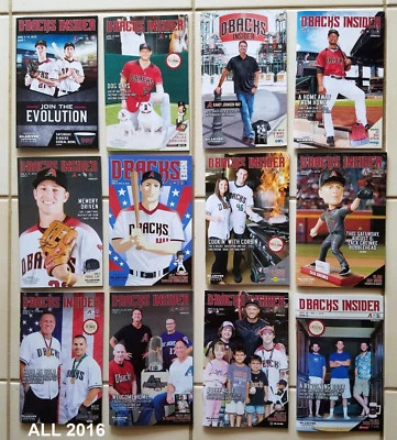 2016 Arizona Diamondbacks Dbacks Insider Programs #1 - #12 Your Choice or All - Image 1 of 4