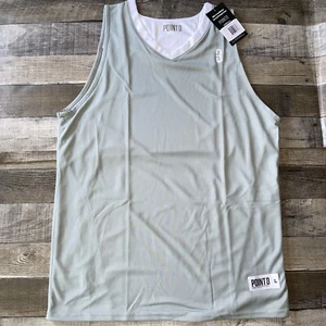 Point 3 Unisex Basketball Reversible Jersey Gray White Size L - Picture 1 of 5