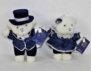 2 Walmart 2000 Millennium Special Edition Girl Boy White Bears Holiday Plush 9" - Bild 1 von 7