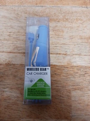 Cargador rápido WirelessGear para todos los vehículos azul uso con dispositivos micro USB Foto 1 de 4