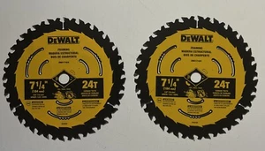 Menge 2 Dewalt Toughtrack 7-1/4 Zoll Kreissägeblätter 24T DWA171424 kostenloser Versand - Bild 1 von 2