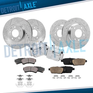 Front Rear Drilled Rotor Pad Front Caliper for Ford Fusion Lincoln MKZ Mazda 6 - Picture 1 of 7