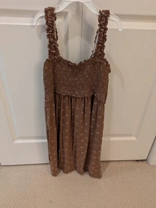 GAP Girl's Kids XXL (14-16) Brown Floral Summer Dress Sleeveless - Picture 1 of 11