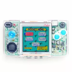 SNK NeoGeo Pocket Color Console SLIM Q5 IPS Screen LCD Neo Mod Clear Crystal - Picture 1 of 8