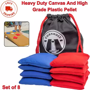 Regulation Cornhole Bean Bags Set of 8, All-Weather, Durable Canvas, with Tote - Picture 1 of 7