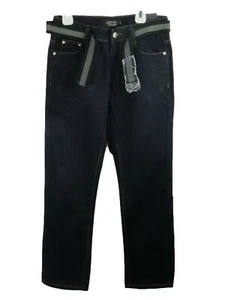 Big Boys Jeans Loose Thread Bg Boys Straight Fit Jeans Size 12 Black - Picture 1 of 4