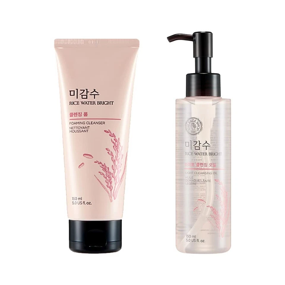 The Face Shop Rice Water Bright Foaming Cleanser (150ml)+ Cleansing Oil (150ml) - image 1 of 4