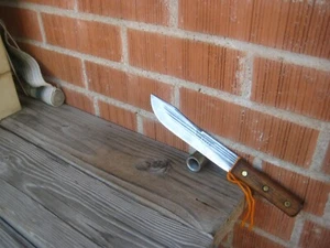 Cuchillo de carnicero de carbono pequeño rígido fino con hoja de 7" Simmons de colección de la década de 1940 EE. UU. - Imagen 1 de 8