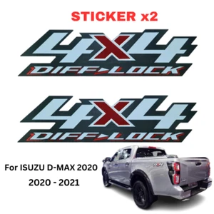 Sticker* 4 x 4 DIFF - LOCK For Attached Rear Body ISUZU D-MAX pickup truck 20-21 - Picture 1 of 4