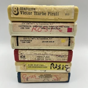 Lot of 6 Untested 8 Track Tapes - Latin Tejano - Not Serviced - Sold As Is - Imagen 1 de 10