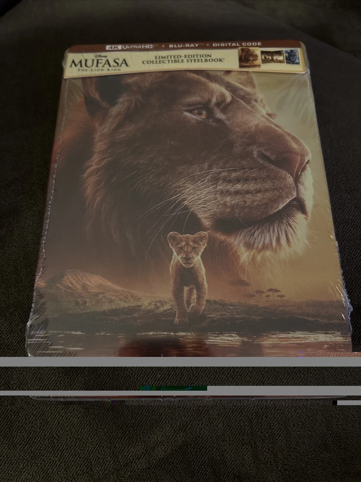 The Lion King Mufasa 4K UHD Blu-ray Steelbook USA release *NEW* - Imagem 1 de 2