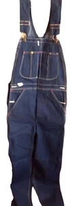 Vintage Herren/Jungen Latzhose NEU 26x34 70er Jahre INDIGO DENIM Arbeitslatzhose Latzhose USA - Bild 1 von 7