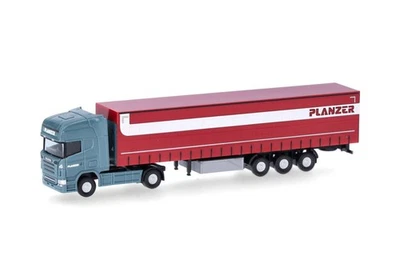 HERPA, SCANIA R TL 4x2 con rimorchio a 3 assi PLANZER, 1/160,  HER066860 - Immagine 1 di 4