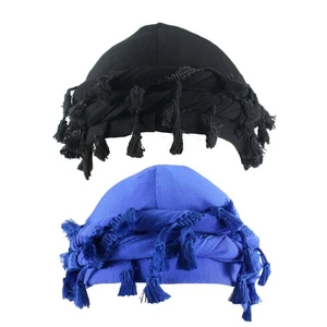 2 Pc Turban Head Wraps for Men Satin Lined Turban for Women Vintage Twist Vel... - Picture 1 of 7