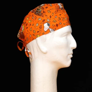 Peanuts Gang Woodstock & Snoopy Fall Theme Scrub Hat - Picture 1 of 1