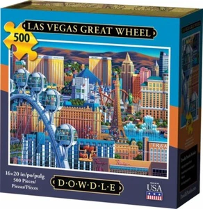 Las Vegas Great Wheel Jigsaw Puzzle, 500 Pieces, Dowdle Folk Art, Free Shipping - Imagen 1 de 3