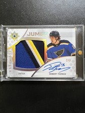 2020-21 Upper Deck Ultimate Collection Robert Thomas Patch AUTO Gold 2/3 SSP