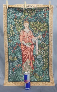 Vintage Französischer Schöner Pomona Szene Wandbehang Wandteppich 80x49 cm - Bild 1 von 14