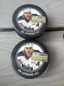 2 dischi da hockey Ian Laperriere #22 La Kings - Foto 1 di 2