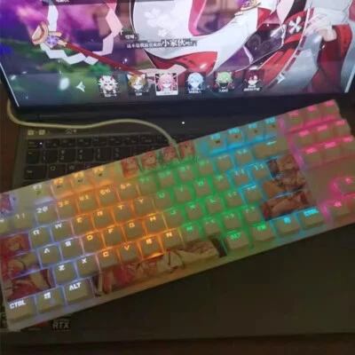 Genshin Impact Yae Miko Wired Mechanical Keyboard Computer Office Customization - Image 1 of 4